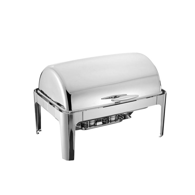 Chafing Dish Inox με roll top καπάκι VE357