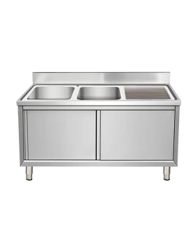 Double Sink Inox 160 cm (L)