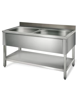 Double Sink Inox 140 cm