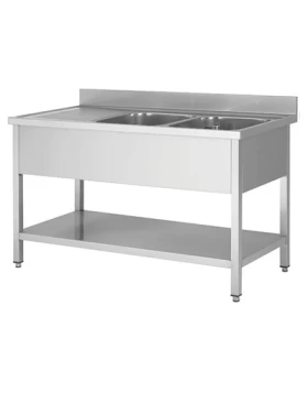 Double Sink Inox 160 cm