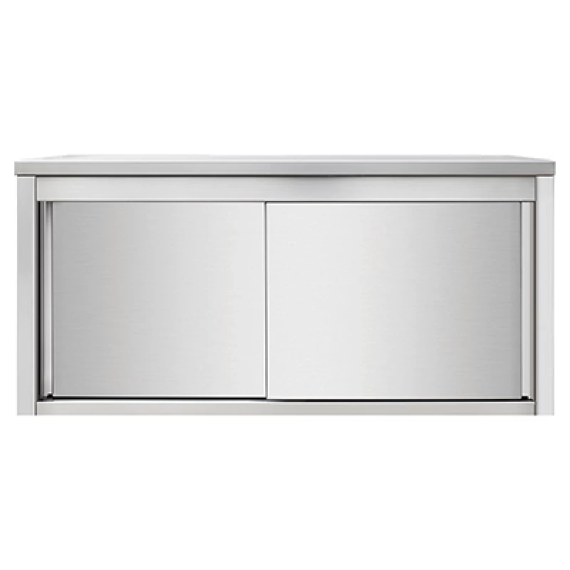 Inox Glass Wall Cabinet 120 cm